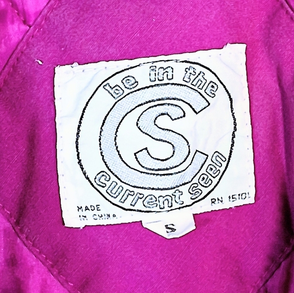 Women's Small Current Seen Vintage "Barbie" Quilted Magenta/Fuschia Winter Coat - Picture 2 of 10